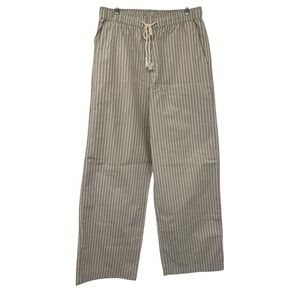 GAP Women's Pull On Stripe Pants M Tall 100% Cotton Wide Leg NWT Resort Beach